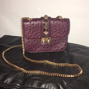AKIRA Street Level Goldtone Stud Crossbody Purse